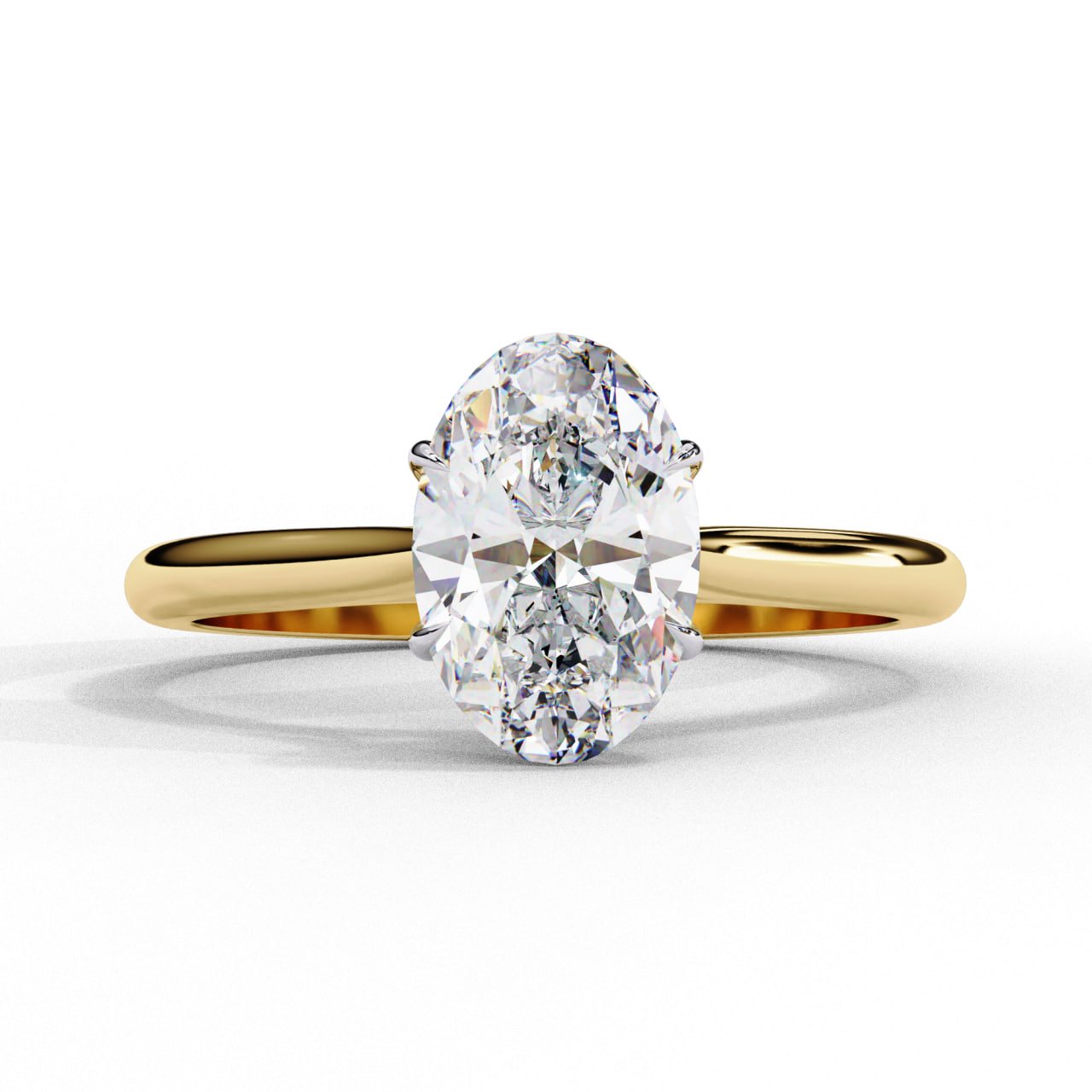 elegant oval solitaire Ring