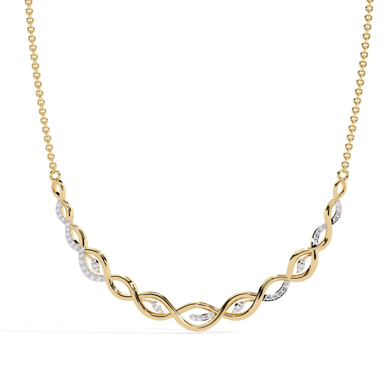 Infinity Wave Diamond Necklace