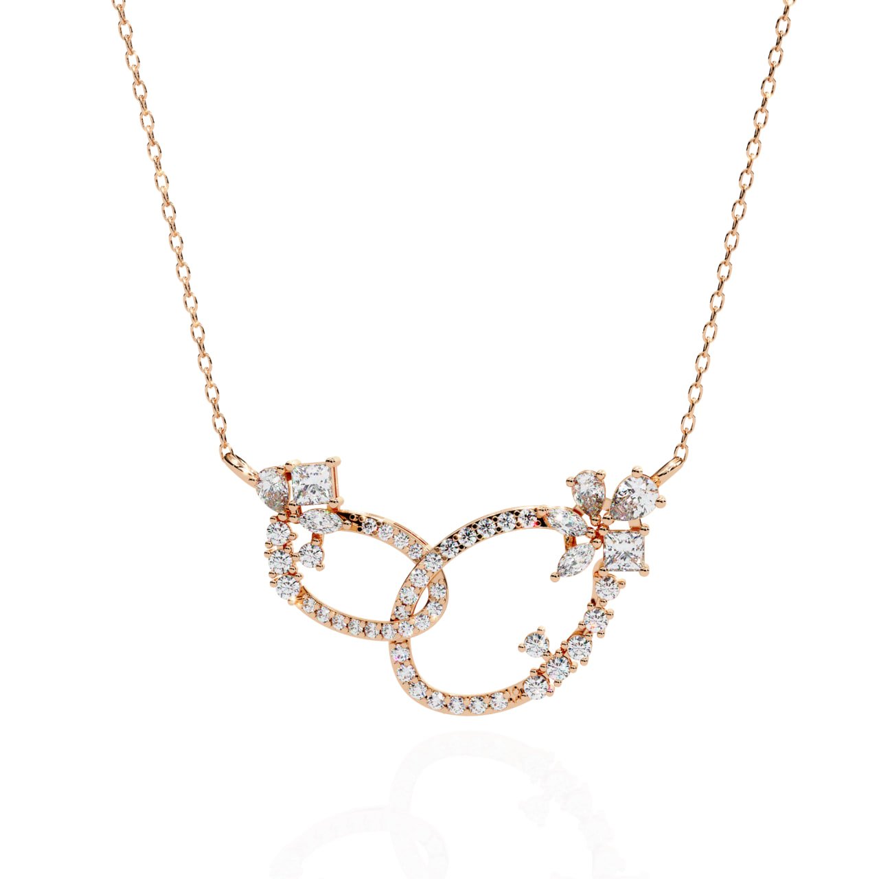 Intertwined Infinity Diamond Necklace